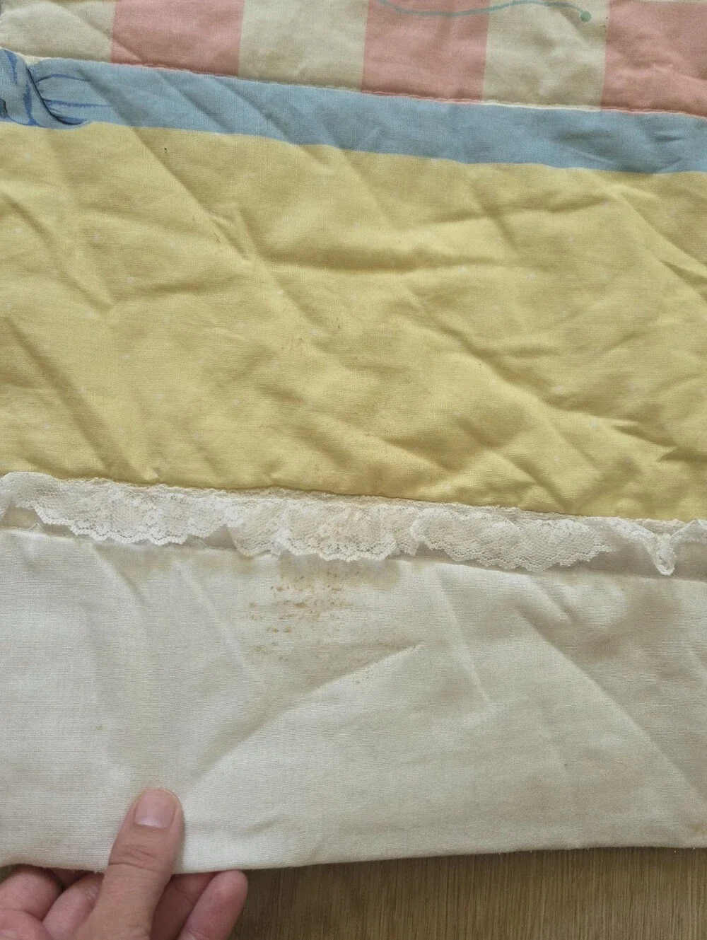 Vintage Tea Party Teddy Bear Quilted Baby Toddler Girl Blanket
